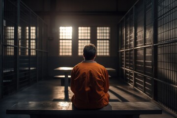 Man sitting in Prison - Prisoner