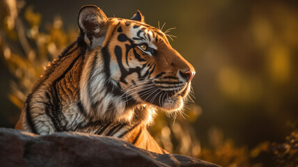 tiger in detailed view created with Generative AI technology