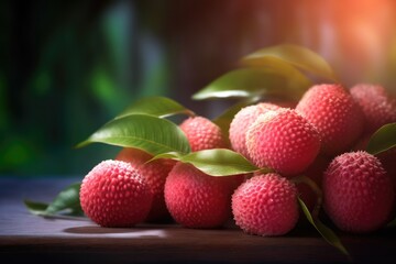 Ripe and Succulent Lychee Fruits