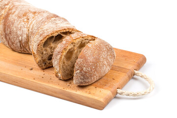sliced bread on cutting board