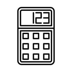 Calculator design vector icon design vector line icon svg