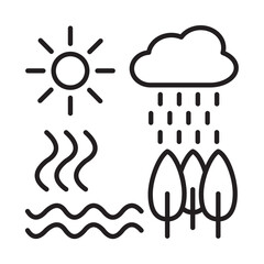 ECOSYSTEM design vector icon design vector line icon svg