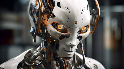 Obraz na płótnie Canvas AI as robot. Future.