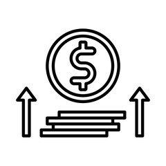 Profit design vector icon design vector line icon svg