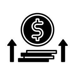 Solid Line Profit design vector icon design vector line icon svg