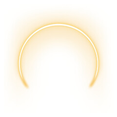gold semicircle line light neon