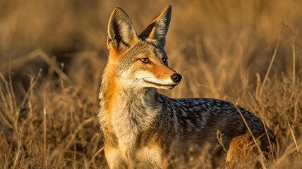 Fototapeta premium grey wolf portrait created with Generative AI technology