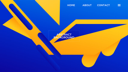 ABSTRACT BACKGROUND ELEGANT GRADIENT BLUE YELLOW SMOOTH COLOR DESIGN VECTOR TEMPLATE GOOD FOR MODERN WEBSITE, WALLPAPER, COVER DESIGN 