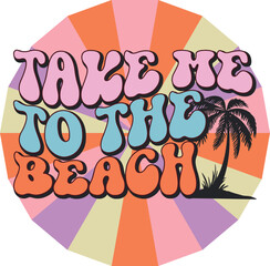 Summer retro graphic set of two illustrations