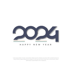 classic 2024 new year numbers with a subtle touch of shadows. 2024 new year celebration.