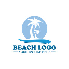 Fototapeta premium Beach logo design Vector template