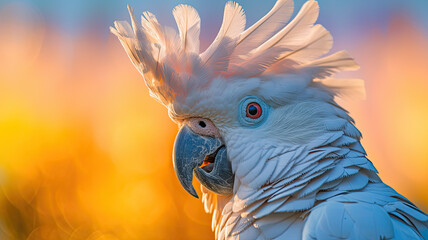 Blue eyed cockatoo created with Generative AI technology