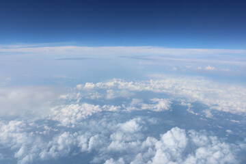 Fototapeta na wymiar Aerial view scene of the blue sky