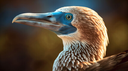 Blue footed booby created with Generative AI technology