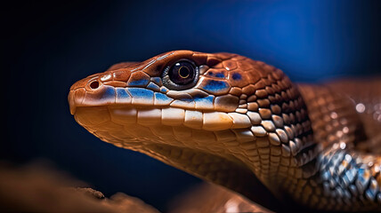 Fototapeta premium tongued skink with colorful skin created with Generative AI technology