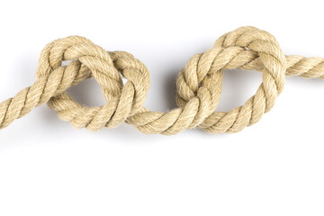 Two heart shape knot of rope