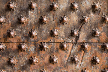 Ancient wooden spiked door detail i
