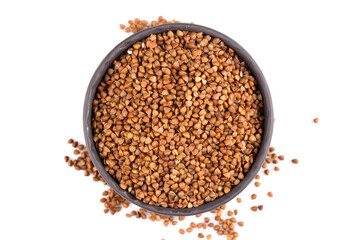 Buckwheat groats in a bowl