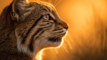 bobcat in detailed view created with Generative AI technology