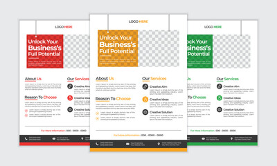 Creative design, new unique modern layout, minimal poster template, flyer in A4 size, print ready
