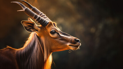 Naklejka premium bongo in the wildlife created with Generative AI technology