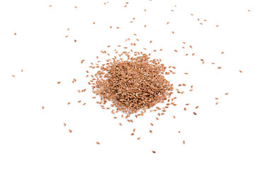 flax seeds isolated on white