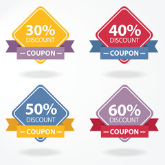 Coupon mockup design for sale.