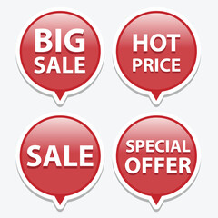 Set of sale banners.