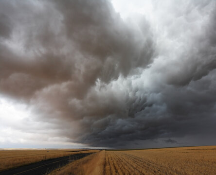 A storm cloud over the field