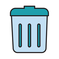 Filled Line TRASH CAN design vector icon design vector line icon svg