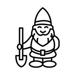 GARDEN GNOME design vector icon design vector line icon svg