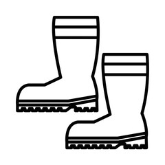 GARDENING BOOTS design vector icon design vector line icon svg