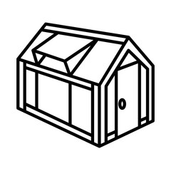 GLASS GREENHOUSE design vector icon design vector line icon svg