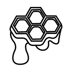 Obraz premium HONEYCOMB design vector icon design vector line icon svg