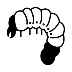 Solid Line CATERPILLAR design vector icon design vector line icon svg