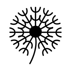 Fototapeta premium Solid Line DANDELION design vector icon design vector line icon svg
