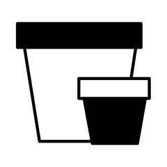 Solid Line FLOWER POTS design vector icon design vector line icon svg