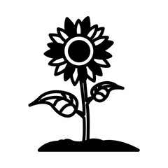 Solid Line SUNFLOWER design vector icon design vector line icon svg