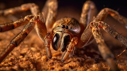 spider on the web created with Generative AI technology