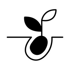 Solid Line SPROUTED design vector icon design vector line icon svg