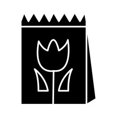 Solid FLOWER SEEDS IN PACKAGE design vector icon design vector line icon svg