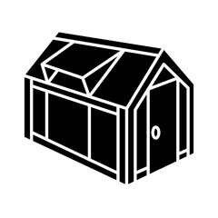 Solid GLASS GREENHOUSE design vector icon design vector line icon svg