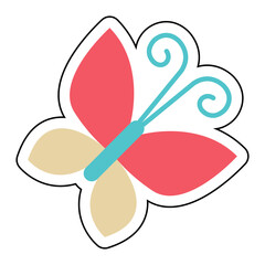 Sticker BUTTERFLY design vector icon design vector line icon svg