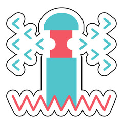 Sticker GARDEN SPRINKLER design vector icon design vector line icon svg