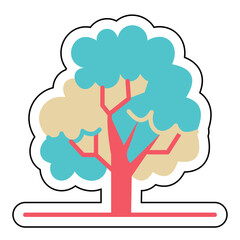 Sticker TREE design vector icon design vector line icon svg