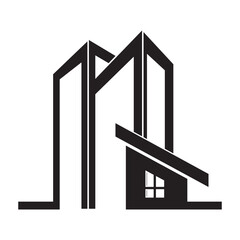 concept of Building Logo Vector Icon Illustration Design