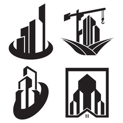concept of Building Logo Vector Icon Illustration Design