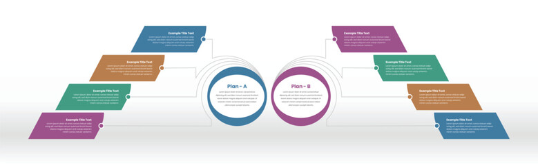 Business plan overview and data presentation infographic layout design