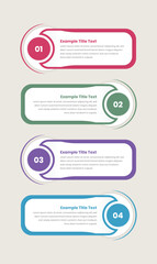 Business process overview vertical steps infographic presentation template design with number