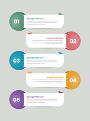 Business data visualization and information presentation simple infographic template with number